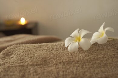 White flower in spa